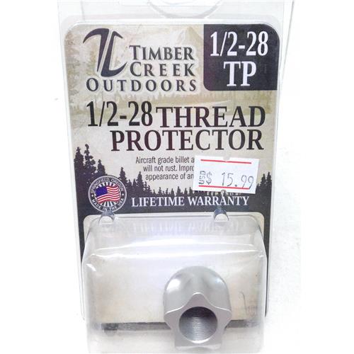 TIMBER CREEK 1/2-28 MUZZLE THREAD PROTECTOR .223 / 5.56 - CERAKOTE SILVER IF010269N